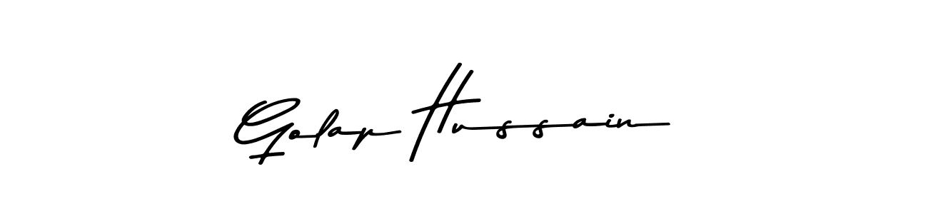 Make a beautiful signature design for name Golap Hussain. With this signature (Asem Kandis PERSONAL USE) style, you can create a handwritten signature for free. Golap Hussain signature style 9 images and pictures png