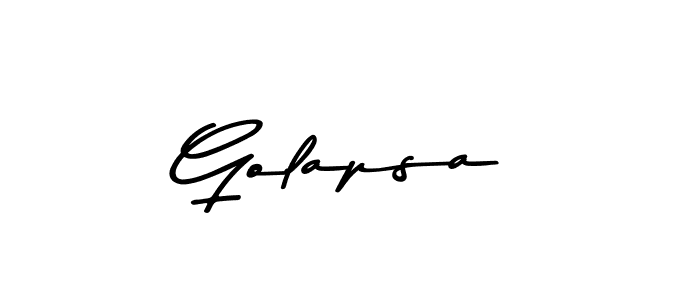 How to make Golapsa name signature. Use Asem Kandis PERSONAL USE style for creating short signs online. This is the latest handwritten sign. Golapsa signature style 9 images and pictures png