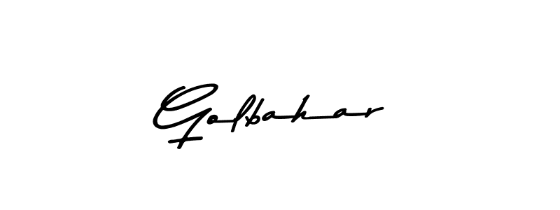 Golbahar stylish signature style. Best Handwritten Sign (Asem Kandis PERSONAL USE) for my name. Handwritten Signature Collection Ideas for my name Golbahar. Golbahar signature style 9 images and pictures png