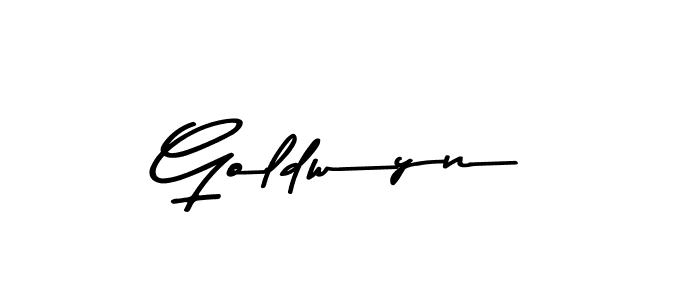 Make a beautiful signature design for name Goldwyn. With this signature (Asem Kandis PERSONAL USE) style, you can create a handwritten signature for free. Goldwyn signature style 9 images and pictures png
