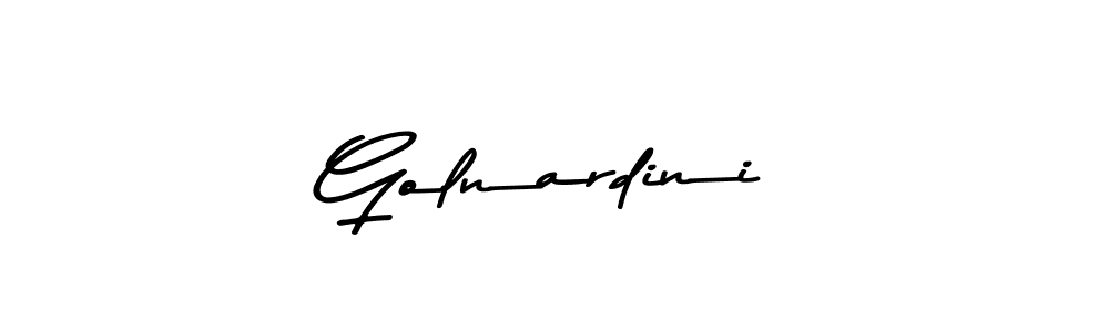 Create a beautiful signature design for name Golnardini. With this signature (Asem Kandis PERSONAL USE) fonts, you can make a handwritten signature for free. Golnardini signature style 9 images and pictures png