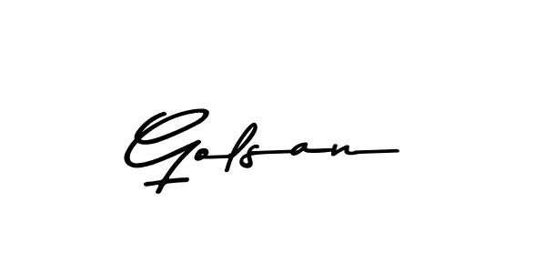 You should practise on your own different ways (Asem Kandis PERSONAL USE) to write your name (Golsan) in signature. don't let someone else do it for you. Golsan signature style 9 images and pictures png