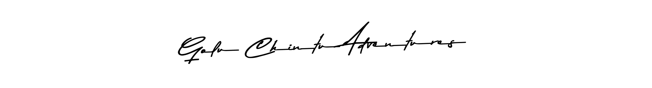The best way (Asem Kandis PERSONAL USE) to make a short signature is to pick only two or three words in your name. The name Golu Chintu Adventures include a total of six letters. For converting this name. Golu Chintu Adventures signature style 9 images and pictures png