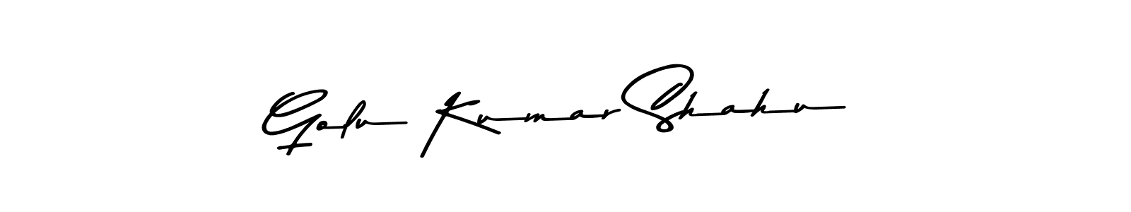 Create a beautiful signature design for name Golu Kumar Shahu. With this signature (Asem Kandis PERSONAL USE) fonts, you can make a handwritten signature for free. Golu Kumar Shahu signature style 9 images and pictures png