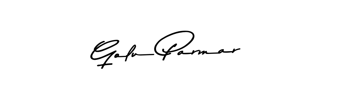 Design your own signature with our free online signature maker. With this signature software, you can create a handwritten (Asem Kandis PERSONAL USE) signature for name Golu Parmar. Golu Parmar signature style 9 images and pictures png