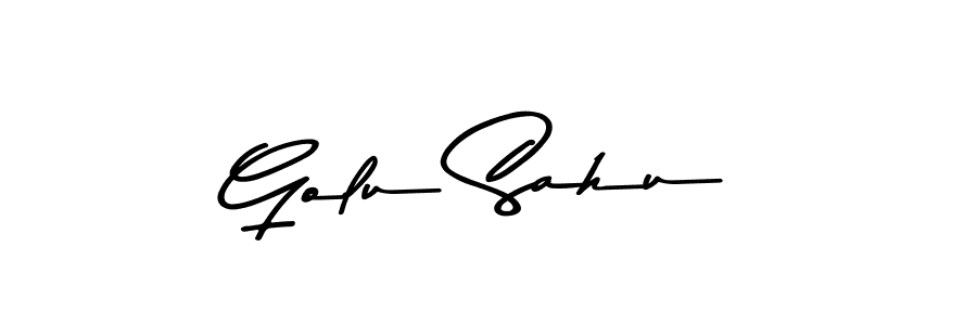 Create a beautiful signature design for name Golu Sahu. With this signature (Asem Kandis PERSONAL USE) fonts, you can make a handwritten signature for free. Golu Sahu signature style 9 images and pictures png