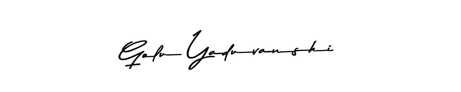 The best way (Asem Kandis PERSONAL USE) to make a short signature is to pick only two or three words in your name. The name Golu Yaduvanshi include a total of six letters. For converting this name. Golu Yaduvanshi signature style 9 images and pictures png