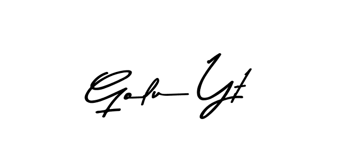 The best way (Asem Kandis PERSONAL USE) to make a short signature is to pick only two or three words in your name. The name Golu Yt include a total of six letters. For converting this name. Golu Yt signature style 9 images and pictures png