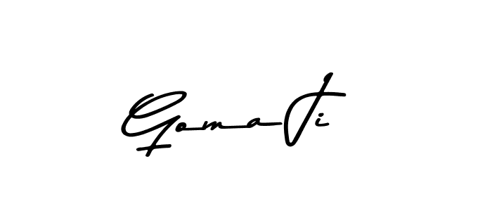 Use a signature maker to create a handwritten signature online. With this signature software, you can design (Asem Kandis PERSONAL USE) your own signature for name Goma Ji. Goma Ji signature style 9 images and pictures png