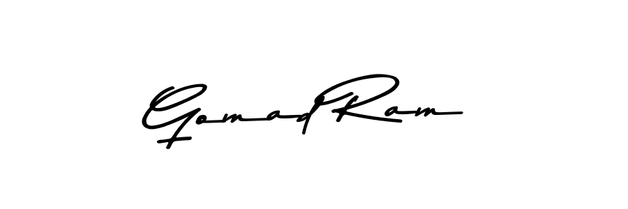 How to make Gomad Ram signature? Asem Kandis PERSONAL USE is a professional autograph style. Create handwritten signature for Gomad Ram name. Gomad Ram signature style 9 images and pictures png