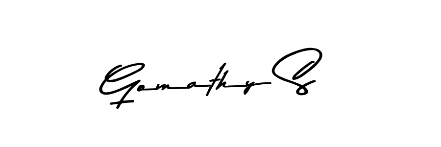 Gomathy S stylish signature style. Best Handwritten Sign (Asem Kandis PERSONAL USE) for my name. Handwritten Signature Collection Ideas for my name Gomathy S. Gomathy S signature style 9 images and pictures png