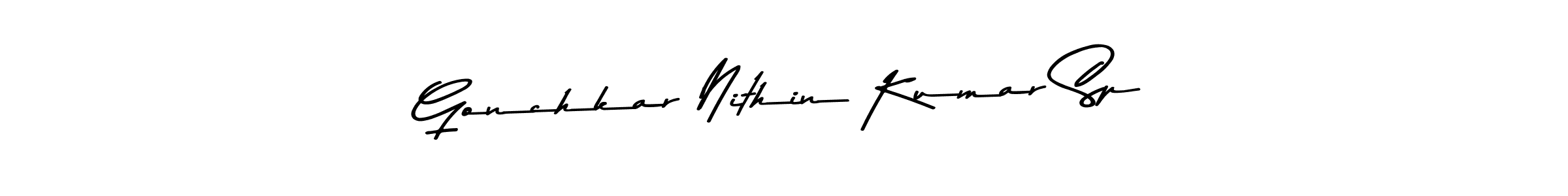 How to Draw Gonchkar Nithin Kumar Sp signature style? Asem Kandis PERSONAL USE is a latest design signature styles for name Gonchkar Nithin Kumar Sp. Gonchkar Nithin Kumar Sp signature style 9 images and pictures png