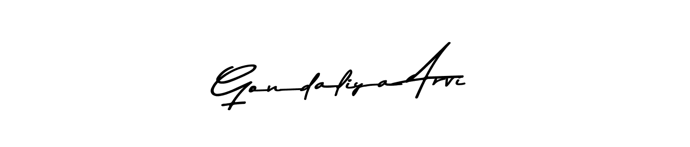 Also You can easily find your signature by using the search form. We will create Gondaliya Arvi name handwritten signature images for you free of cost using Asem Kandis PERSONAL USE sign style. Gondaliya Arvi signature style 9 images and pictures png