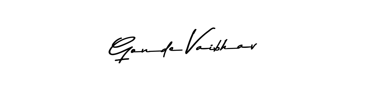 You can use this online signature creator to create a handwritten signature for the name Gonde Vaibhav. This is the best online autograph maker. Gonde Vaibhav signature style 9 images and pictures png