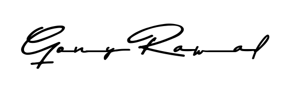 Make a beautiful signature design for name Gony Rawal. With this signature (Asem Kandis PERSONAL USE) style, you can create a handwritten signature for free. Gony Rawal signature style 9 images and pictures png