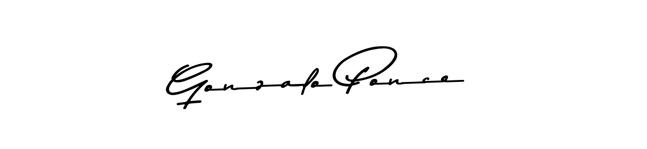 Make a beautiful signature design for name Gonzalo Ponce. With this signature (Asem Kandis PERSONAL USE) style, you can create a handwritten signature for free. Gonzalo Ponce signature style 9 images and pictures png