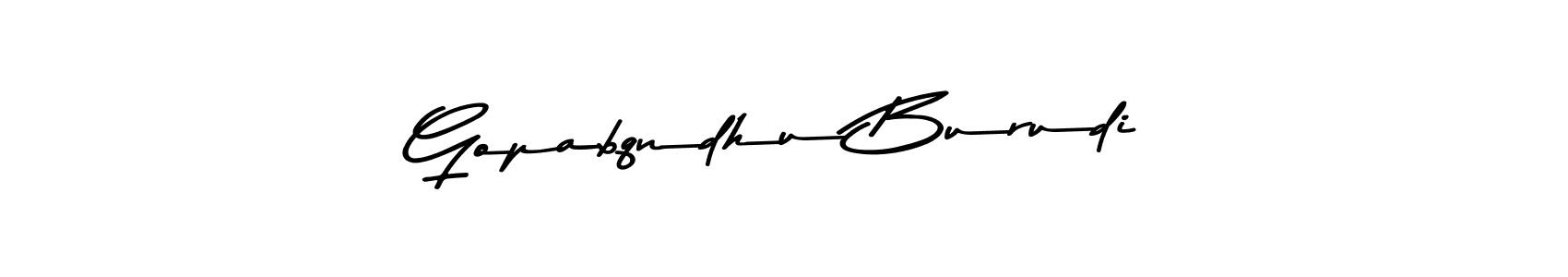 Similarly Asem Kandis PERSONAL USE is the best handwritten signature design. Signature creator online .You can use it as an online autograph creator for name Gopabqndhu Burudi. Gopabqndhu Burudi signature style 9 images and pictures png