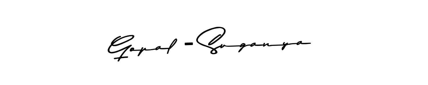 How to make Gopal - Suganya signature? Asem Kandis PERSONAL USE is a professional autograph style. Create handwritten signature for Gopal - Suganya name. Gopal - Suganya signature style 9 images and pictures png