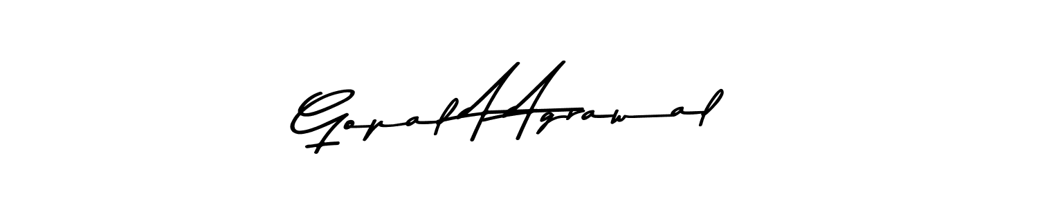 Use a signature maker to create a handwritten signature online. With this signature software, you can design (Asem Kandis PERSONAL USE) your own signature for name Gopal A Agrawal. Gopal A Agrawal signature style 9 images and pictures png