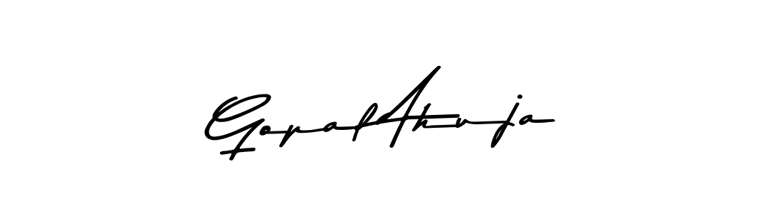 Gopal Ahuja stylish signature style. Best Handwritten Sign (Asem Kandis PERSONAL USE) for my name. Handwritten Signature Collection Ideas for my name Gopal Ahuja. Gopal Ahuja signature style 9 images and pictures png