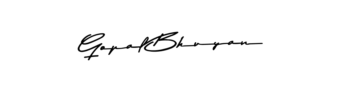 How to make Gopal Bhuyan name signature. Use Asem Kandis PERSONAL USE style for creating short signs online. This is the latest handwritten sign. Gopal Bhuyan signature style 9 images and pictures png