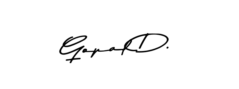 You should practise on your own different ways (Asem Kandis PERSONAL USE) to write your name (Gopal D.) in signature. don't let someone else do it for you. Gopal D. signature style 9 images and pictures png