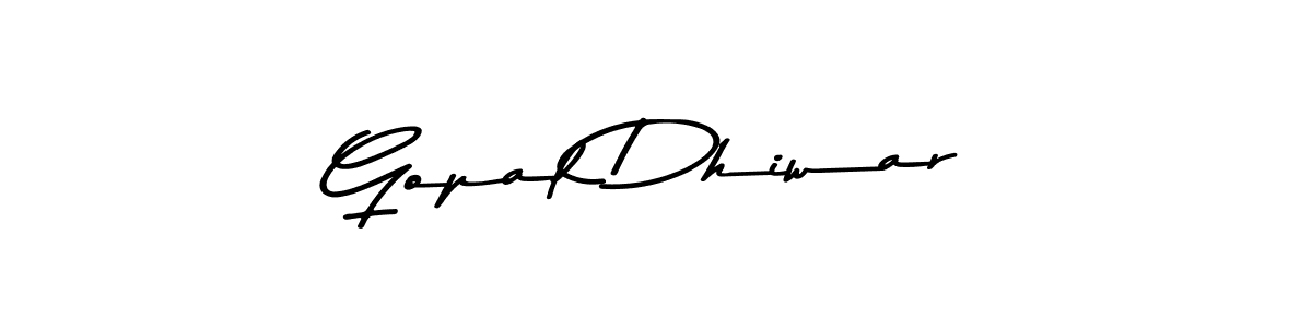 Also You can easily find your signature by using the search form. We will create Gopal Dhiwar name handwritten signature images for you free of cost using Asem Kandis PERSONAL USE sign style. Gopal Dhiwar signature style 9 images and pictures png