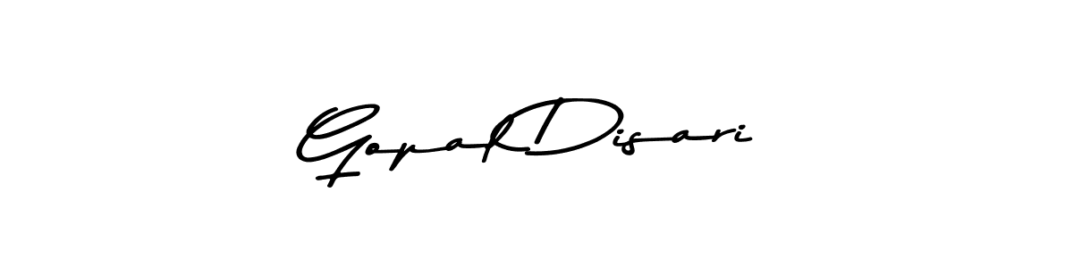 How to make Gopal Disari name signature. Use Asem Kandis PERSONAL USE style for creating short signs online. This is the latest handwritten sign. Gopal Disari signature style 9 images and pictures png