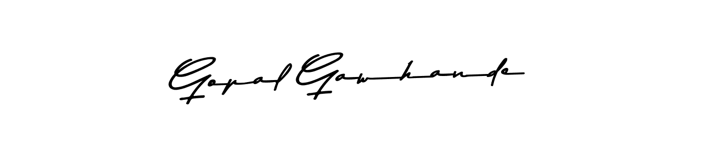 Design your own signature with our free online signature maker. With this signature software, you can create a handwritten (Asem Kandis PERSONAL USE) signature for name Gopal Gawhande. Gopal Gawhande signature style 9 images and pictures png