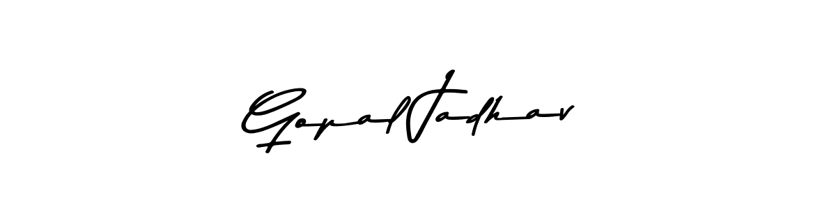 Make a beautiful signature design for name Gopal Jadhav. With this signature (Asem Kandis PERSONAL USE) style, you can create a handwritten signature for free. Gopal Jadhav signature style 9 images and pictures png