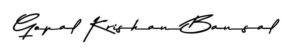 Explore multiple handwriting variations for Gopal Krishan Bansal including this stunning Asem Kandis PERSONAL USE design. Free to use across all platforms. Gopal Krishan Bansal signature style 9 images and pictures png