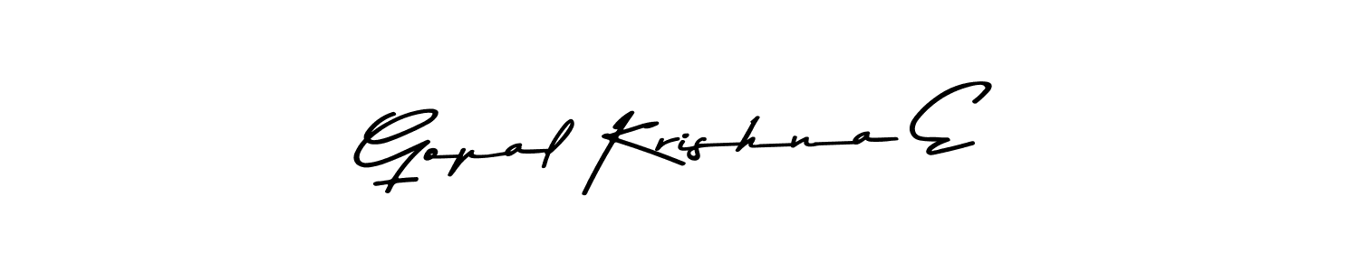 Make a beautiful signature design for name Gopal Krishna E. With this signature (Asem Kandis PERSONAL USE) style, you can create a handwritten signature for free. Gopal Krishna E signature style 9 images and pictures png