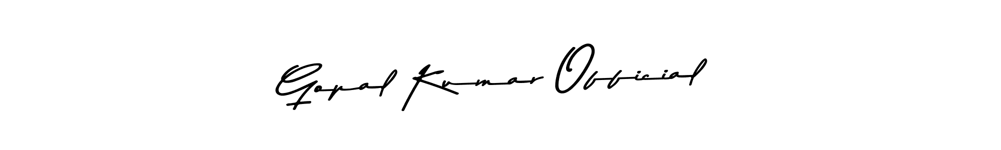 Make a short Gopal Kumar Official signature style. Manage your documents anywhere anytime using Asem Kandis PERSONAL USE. Create and add eSignatures, submit forms, share and send files easily. Gopal Kumar Official signature style 9 images and pictures png