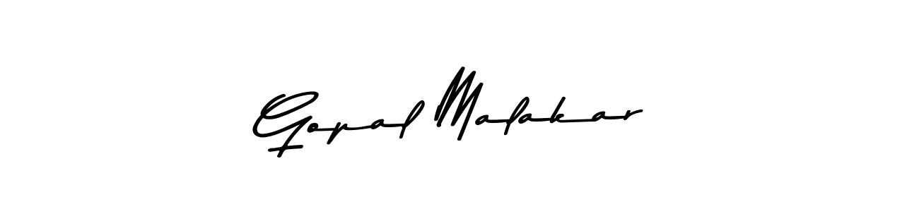 Create a beautiful signature design for name Gopal Malakar. With this signature (Asem Kandis PERSONAL USE) fonts, you can make a handwritten signature for free. Gopal Malakar signature style 9 images and pictures png