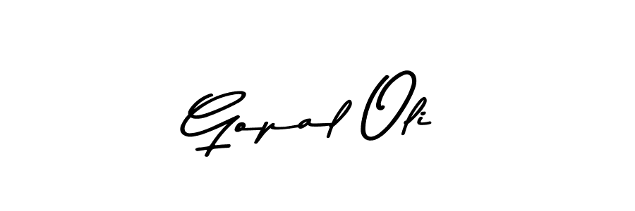 Create a beautiful signature design for name Gopal Oli. With this signature (Asem Kandis PERSONAL USE) fonts, you can make a handwritten signature for free. Gopal Oli signature style 9 images and pictures png