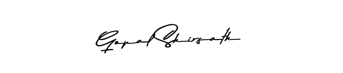 How to make Gopal Shirsath name signature. Use Asem Kandis PERSONAL USE style for creating short signs online. This is the latest handwritten sign. Gopal Shirsath signature style 9 images and pictures png