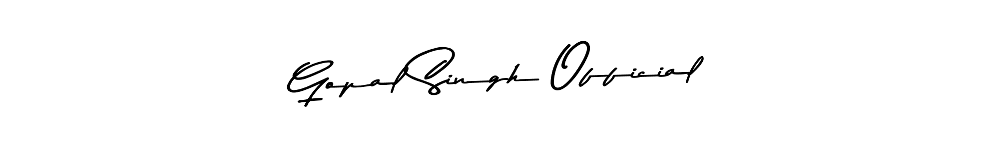 Use a signature maker to create a handwritten signature online. With this signature software, you can design (Asem Kandis PERSONAL USE) your own signature for name Gopal Singh Official. Gopal Singh Official signature style 9 images and pictures png