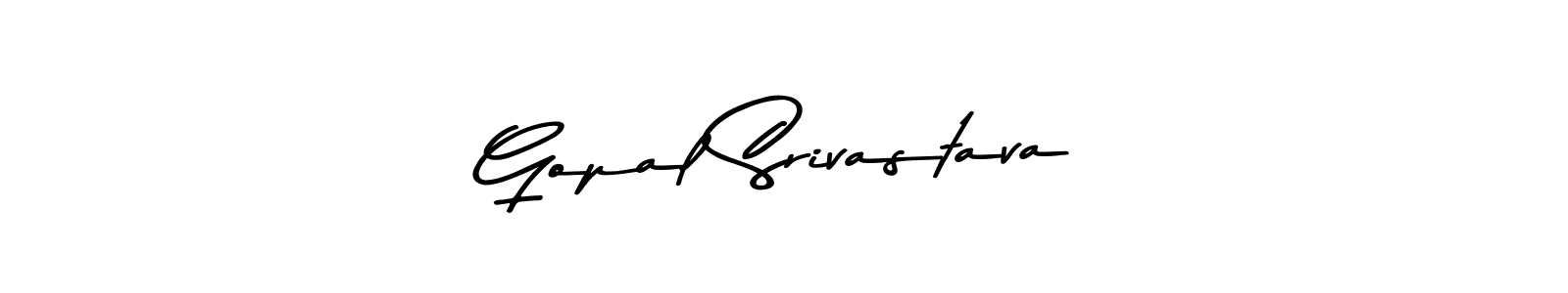 Create a beautiful signature design for name Gopal Srivastava. With this signature (Asem Kandis PERSONAL USE) fonts, you can make a handwritten signature for free. Gopal Srivastava signature style 9 images and pictures png