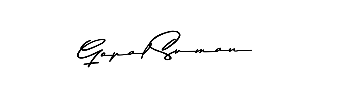 Design your own signature with our free online signature maker. With this signature software, you can create a handwritten (Asem Kandis PERSONAL USE) signature for name Gopal Suman. Gopal Suman signature style 9 images and pictures png