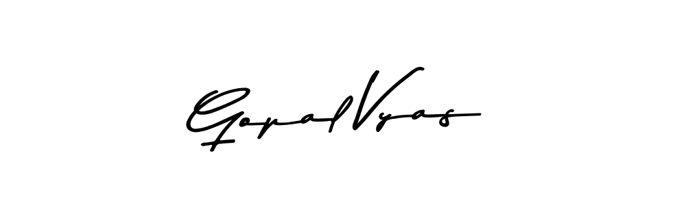 Also we have Gopal Vyas name is the best signature style. Create professional handwritten signature collection using Asem Kandis PERSONAL USE autograph style. Gopal Vyas signature style 9 images and pictures png