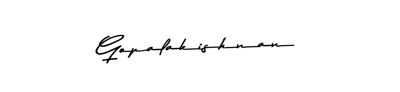 How to make Gopalakishnan signature? Asem Kandis PERSONAL USE is a professional autograph style. Create handwritten signature for Gopalakishnan name. Gopalakishnan signature style 9 images and pictures png