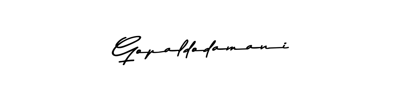 How to make Gopaldodamani signature? Asem Kandis PERSONAL USE is a professional autograph style. Create handwritten signature for Gopaldodamani name. Gopaldodamani signature style 9 images and pictures png