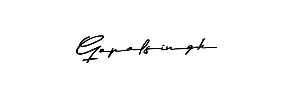 Asem Kandis PERSONAL USE is a professional signature style that is perfect for those who want to add a touch of class to their signature. It is also a great choice for those who want to make their signature more unique. Get Gopalsingh name to fancy signature for free. Gopalsingh signature style 9 images and pictures png
