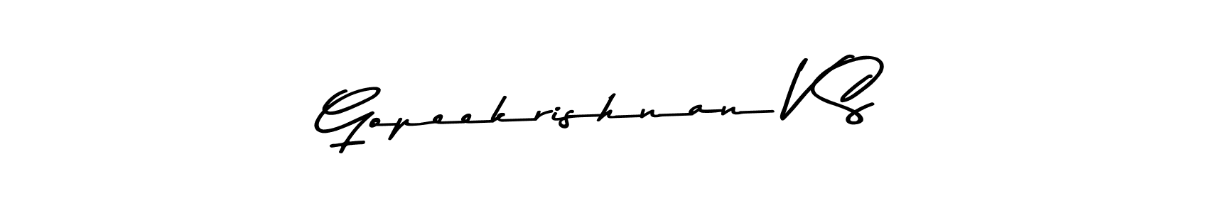 Similarly Asem Kandis PERSONAL USE is the best handwritten signature design. Signature creator online .You can use it as an online autograph creator for name Gopeekrishnan V S. Gopeekrishnan V S signature style 9 images and pictures png