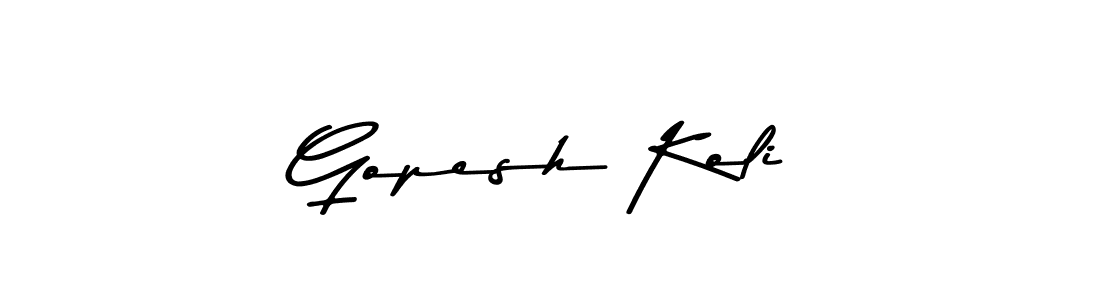 You should practise on your own different ways (Asem Kandis PERSONAL USE) to write your name (Gopesh Koli) in signature. don't let someone else do it for you. Gopesh Koli signature style 9 images and pictures png