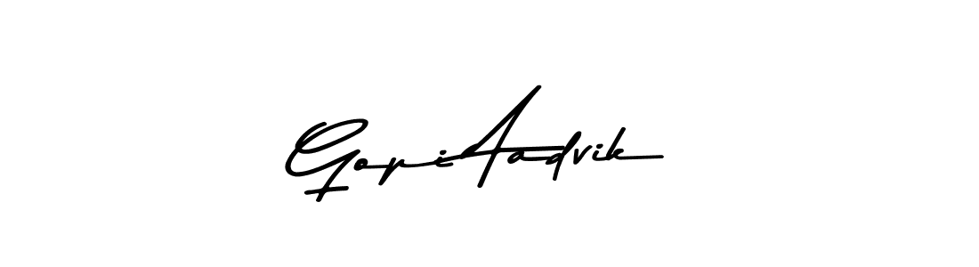 Also You can easily find your signature by using the search form. We will create Gopi Aadvik name handwritten signature images for you free of cost using Asem Kandis PERSONAL USE sign style. Gopi Aadvik signature style 9 images and pictures png