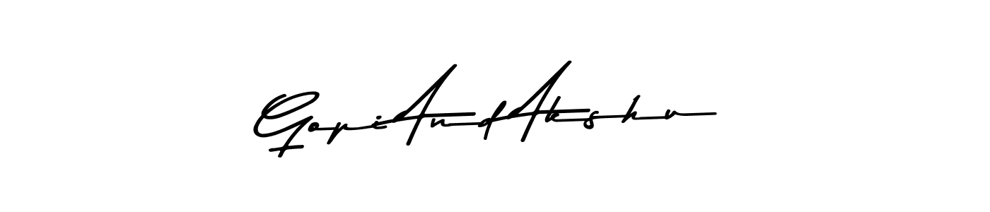 You should practise on your own different ways (Asem Kandis PERSONAL USE) to write your name (Gopi And Akshu) in signature. don't let someone else do it for you. Gopi And Akshu signature style 9 images and pictures png