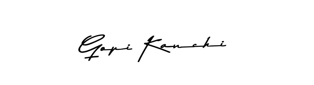 Make a beautiful signature design for name Gopi Kanchi. With this signature (Asem Kandis PERSONAL USE) style, you can create a handwritten signature for free. Gopi Kanchi signature style 9 images and pictures png