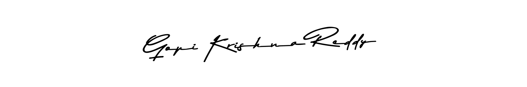 Create a beautiful signature design for name Gopi Krishna Reddy. With this signature (Asem Kandis PERSONAL USE) fonts, you can make a handwritten signature for free. Gopi Krishna Reddy signature style 9 images and pictures png