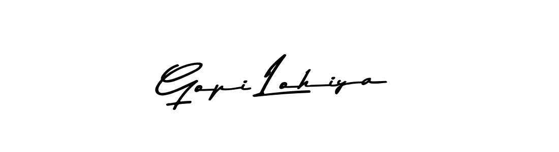 Create a beautiful signature design for name Gopi Lohiya. With this signature (Asem Kandis PERSONAL USE) fonts, you can make a handwritten signature for free. Gopi Lohiya signature style 9 images and pictures png